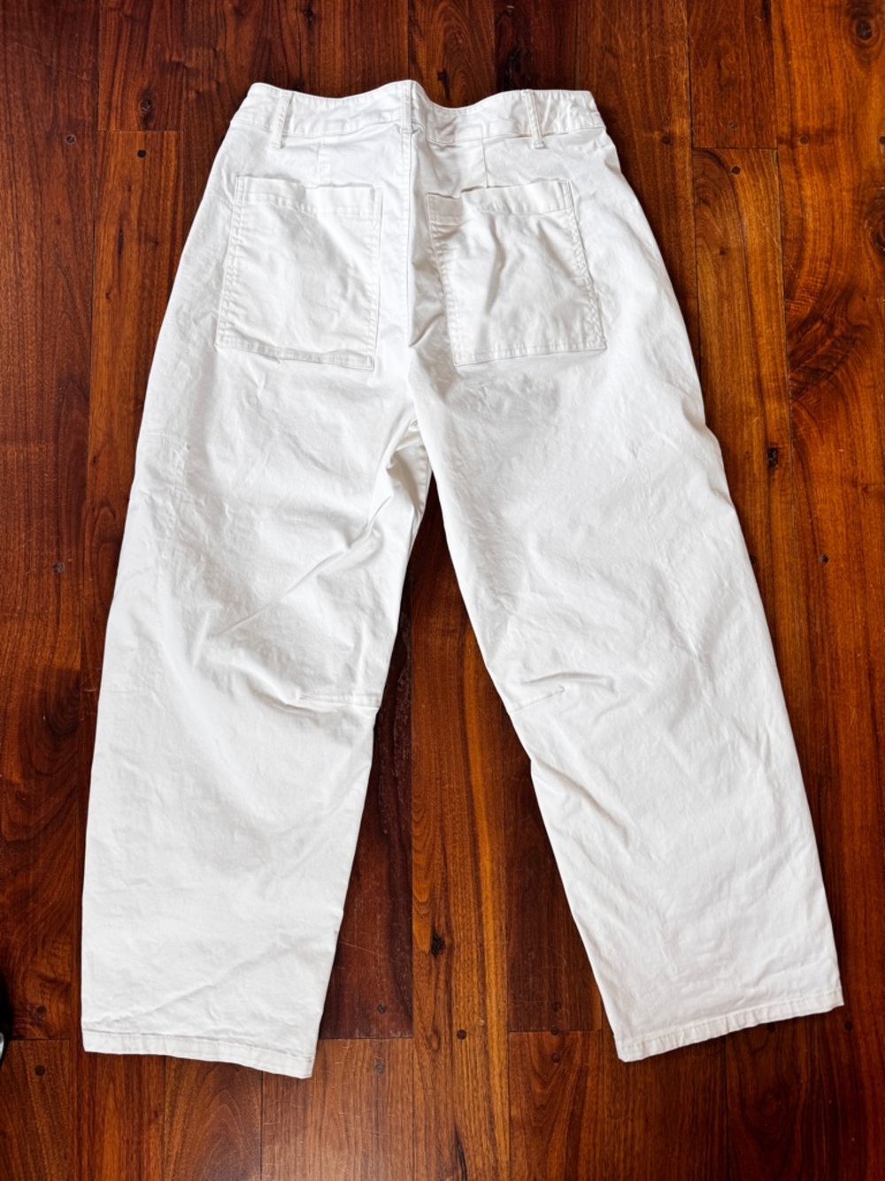 Universal Thread Ivory Cotton Barrel Pants Utility Style 8 - Picture 4 of 5